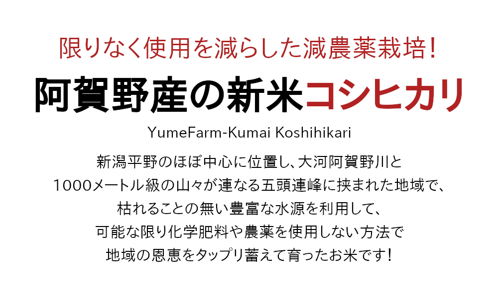 新潟県阿賀野産の新米コシヒカリの特徴