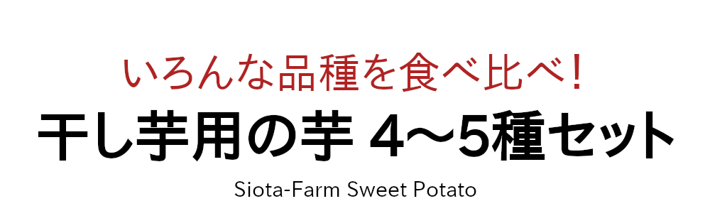 干し芋用の芋、いろいろ品種セット 訳あり 新潟県阿賀野市産
