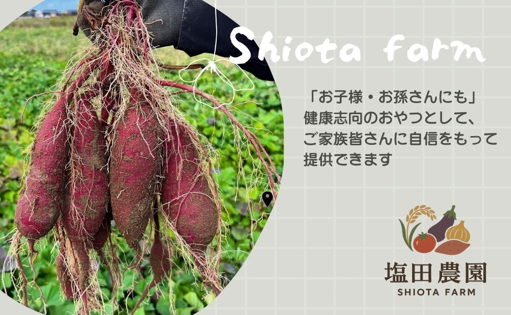 ご家族の皆様に健康志向のおやつとして、自信をもってさつまいもを提供できます