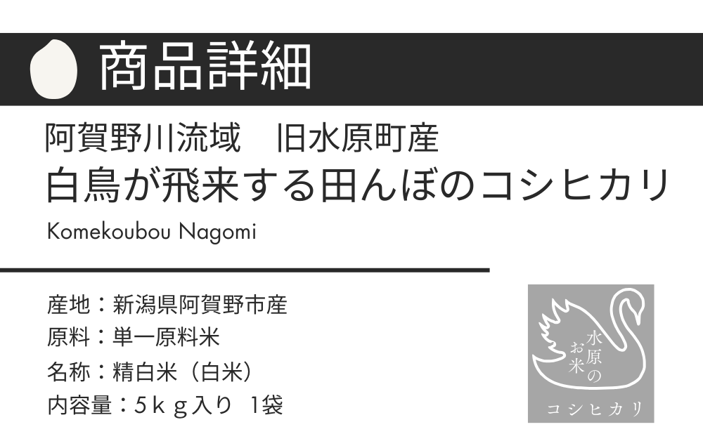 農家直送！新潟阿賀野産コシヒカリの商品詳細