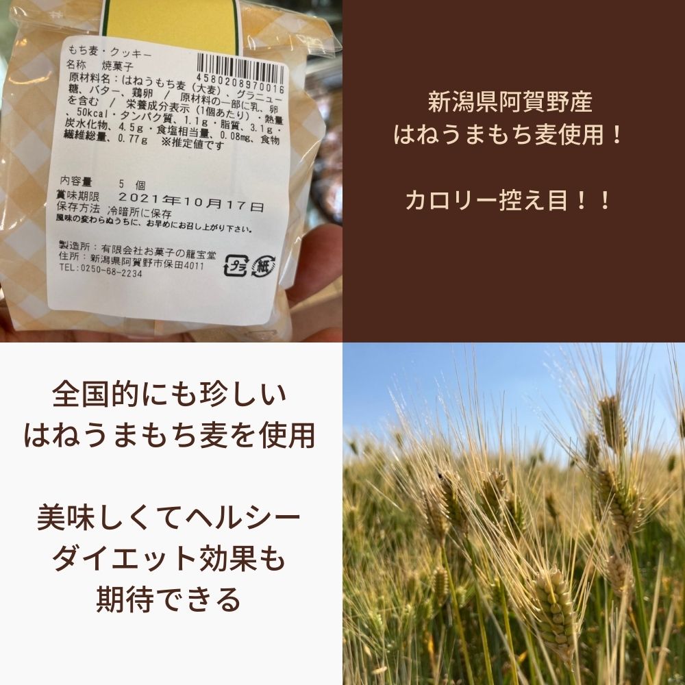 新潟県阿賀野産はねうまもち麦だけを使用！ダイエット効果も期待できる